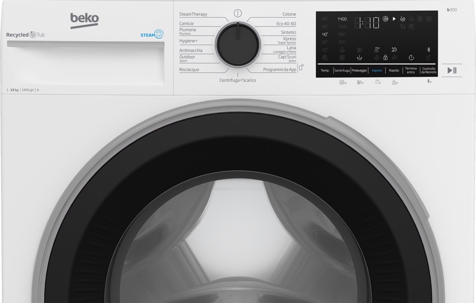 Beko BWT3124S lavatrice Caricamento frontale 12 kg 1400 Giri/min A Bianco