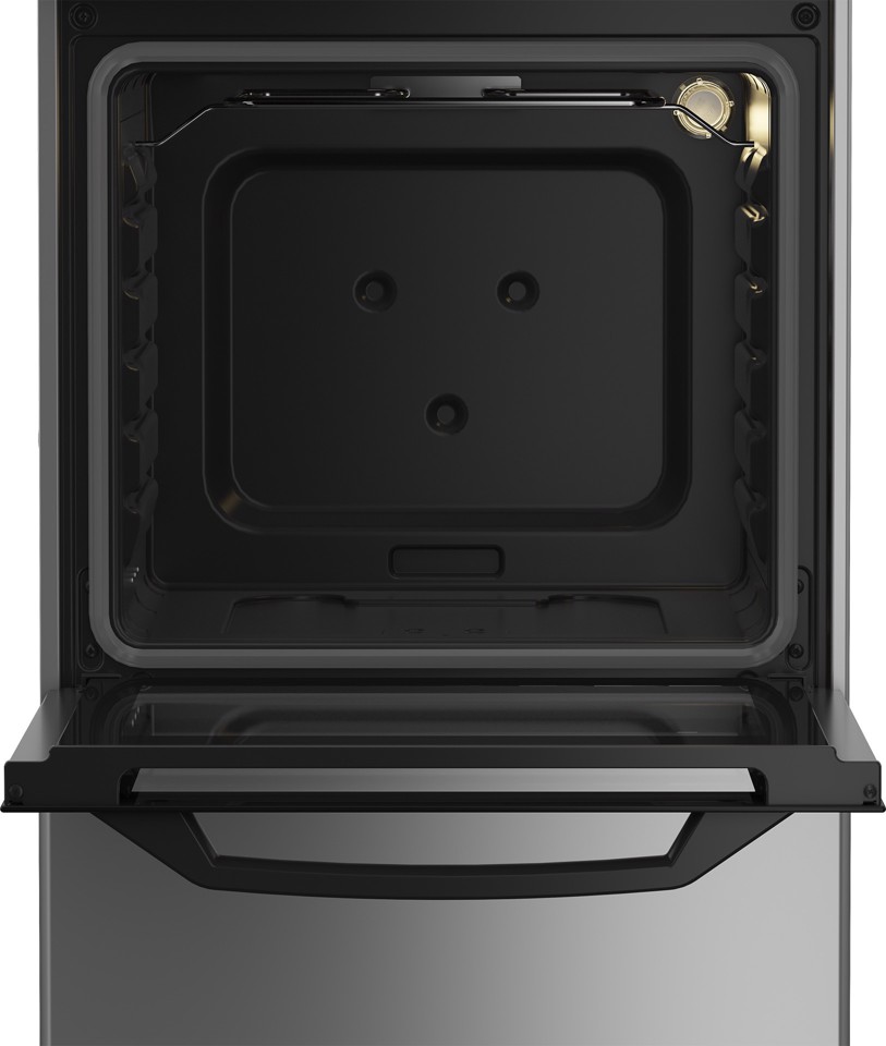 Beko CSS42014FS cucina A Elettrico Gas Nero, Argento