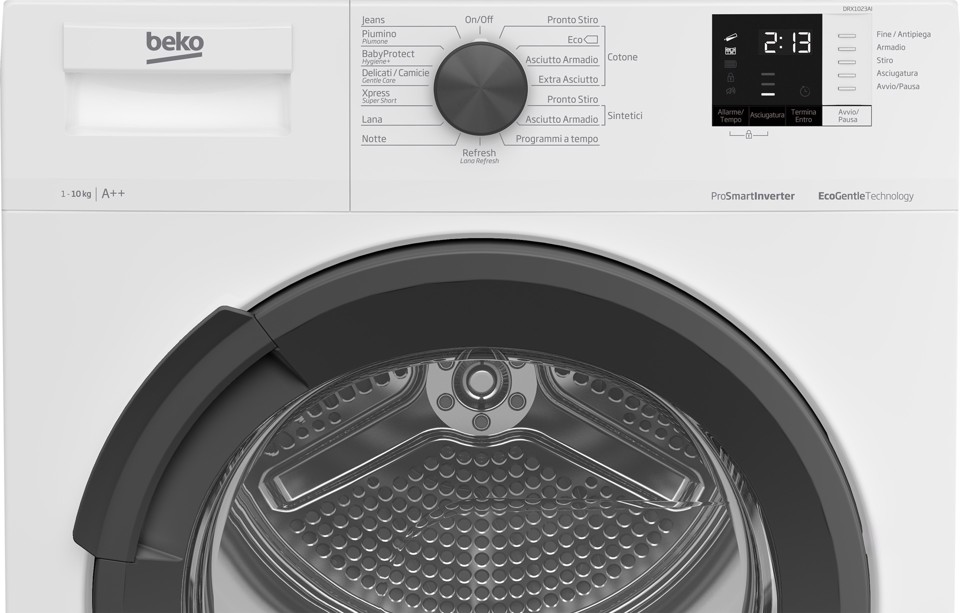 Beko DRX1023AI: Asciugatrice 10kg, Classe E, Inverter