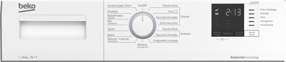 Beko DRX1023W: Asciugatrice 10kg, Classe E