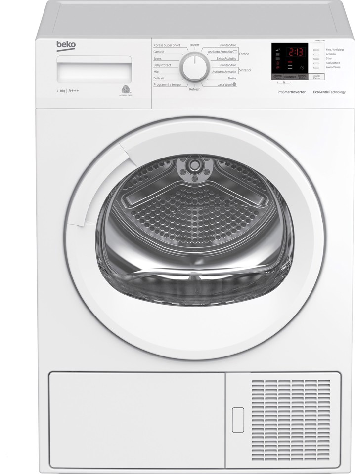 Beko DRX837WI asciugatrice Libera installazione Caricamento frontale 8 kg Bianco