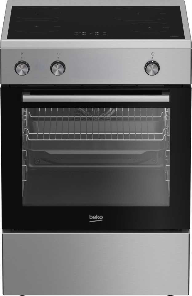 Beko FBE69100X cucina libera installazione inox, 60x60cm, piano induzione,forno elettrico ventilato, 72Lt, classe A