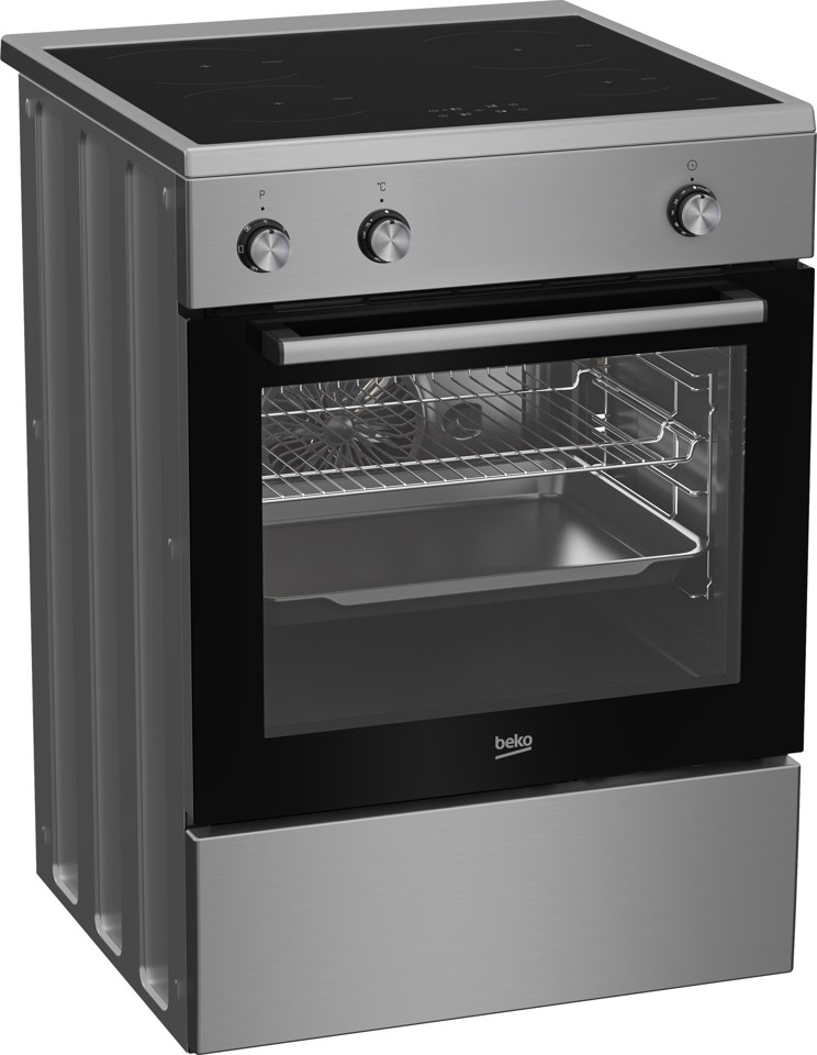 Beko FBE69100X cucina libera installazione inox, 60x60cm, piano induzione,forno elettrico ventilato, 72Lt, classe A