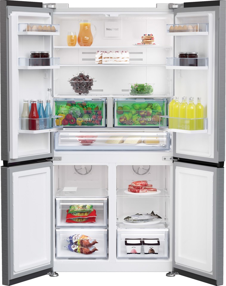 Beko GN1416240XPN frigorifero side-by-side Libera installazione 572 L E Acciaio inossidabile