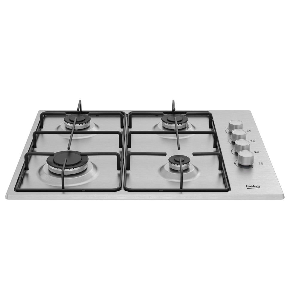 Beko HIGG 641C3 SX: Piano a Gas, 4 Bruciatori, 60 cm