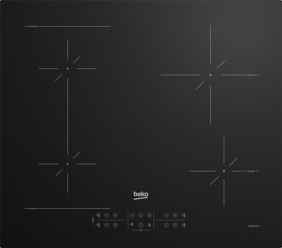 Beko HII64200SFMT: Piano a Induzione, 4 Zone con 1 Sezione IndyFlex, 60 cm