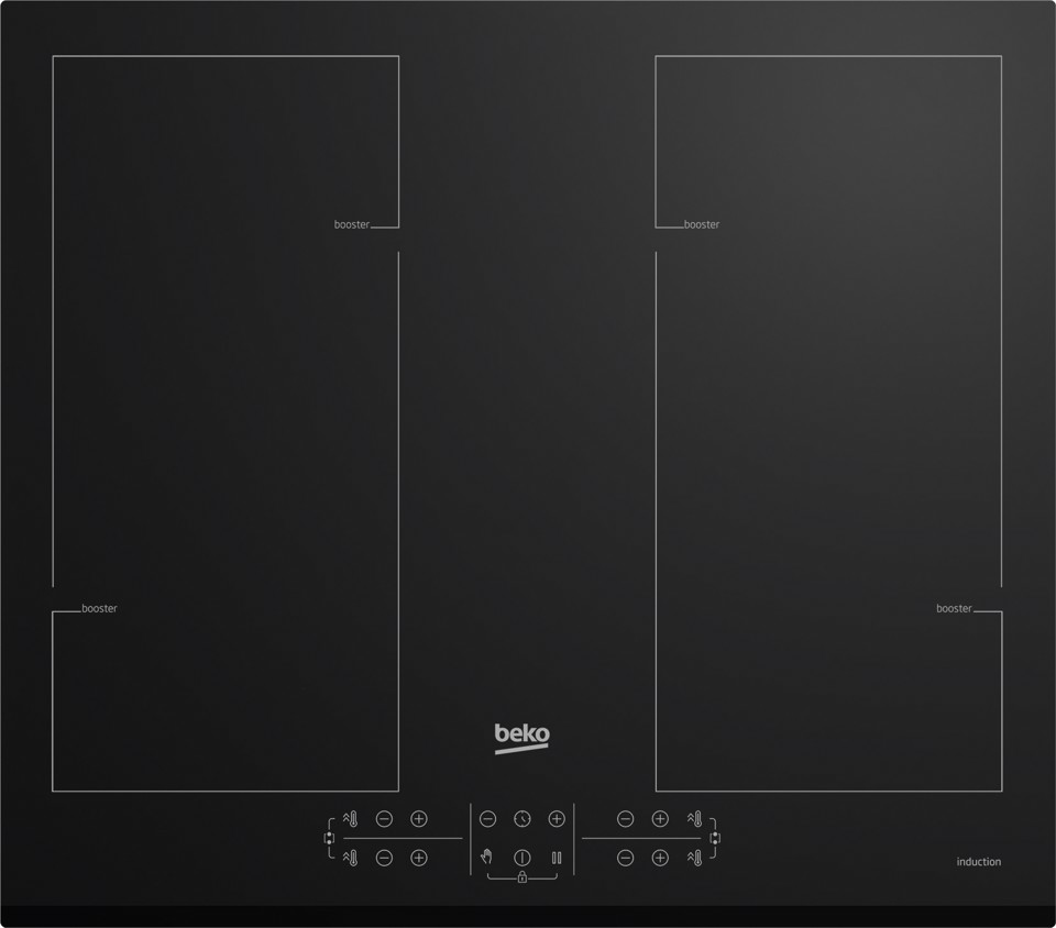 Beko HII64206F2MT: Piano a Induzione, 4 Zone con 2 Sezioni IndyFlex, 60 cm