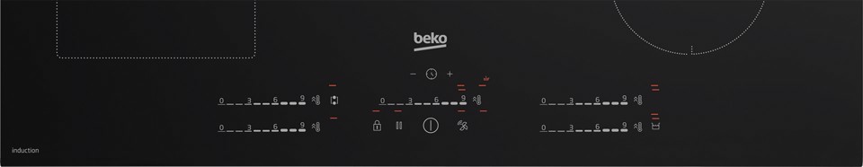 Beko HII85720UFT: Piano a Induzione, 5 Zone con 1 Sezione IndyFlex, 80 cm