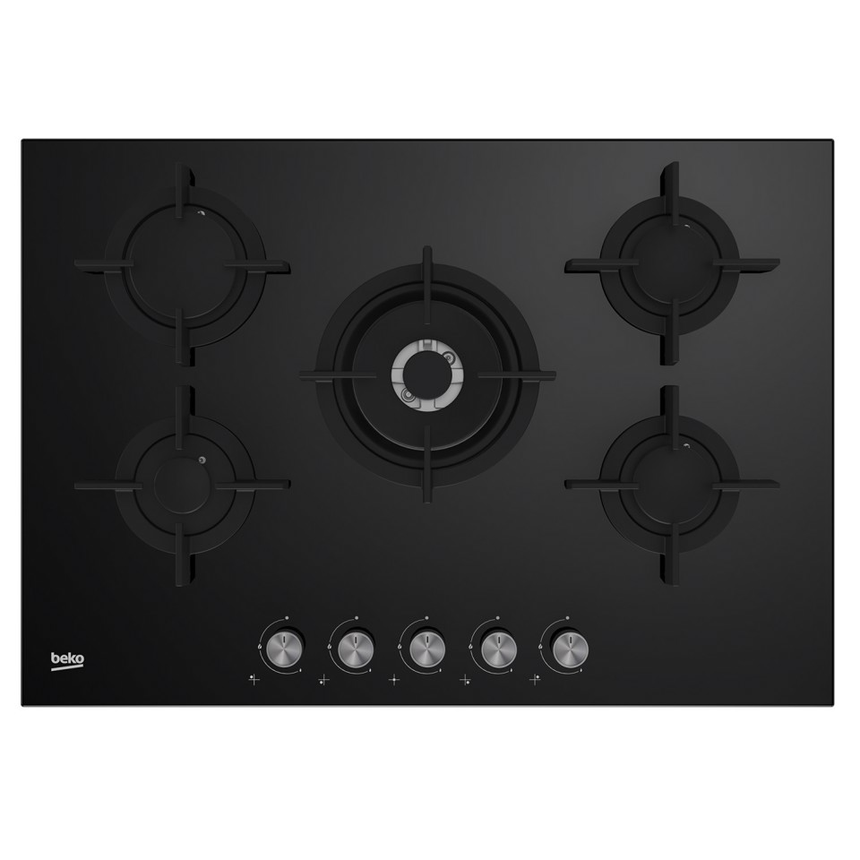 Beko HILW75222S Nero Da incasso 75 cm Gas 5 Fornello(i)