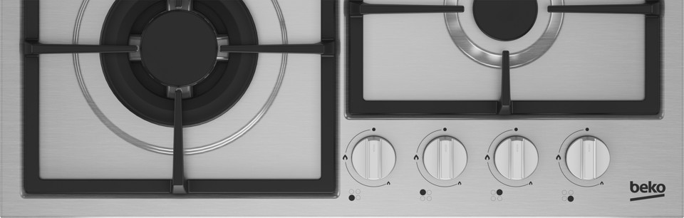 Beko HIYG 64225 SXO piano cottura Acciaio inossidabile Da incasso 60 cm Gas 4 Fornello(i)