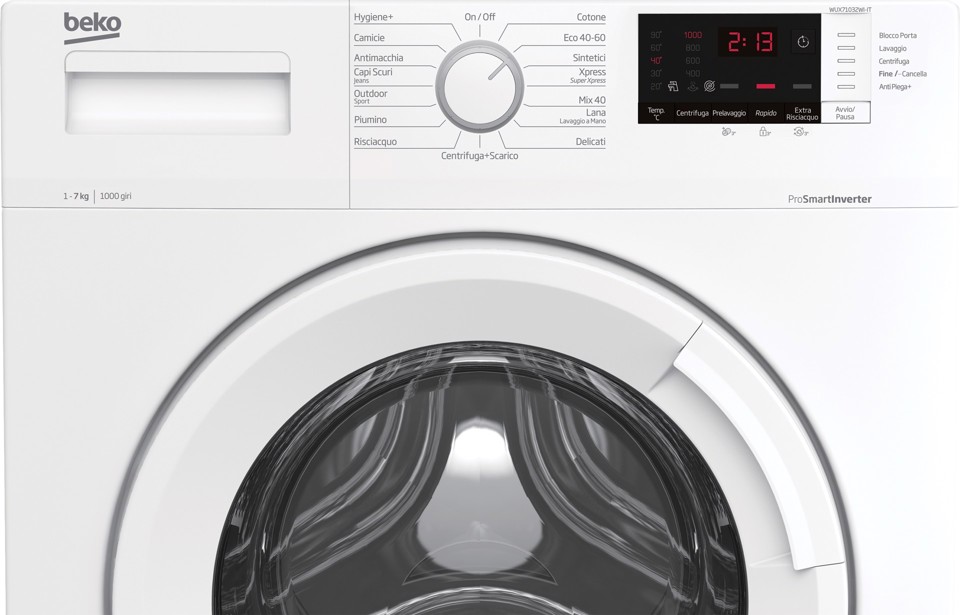 Beko WUX71032WI-IT lavatrice Caricamento frontale 7 kg 1000 Giri/min Bianco