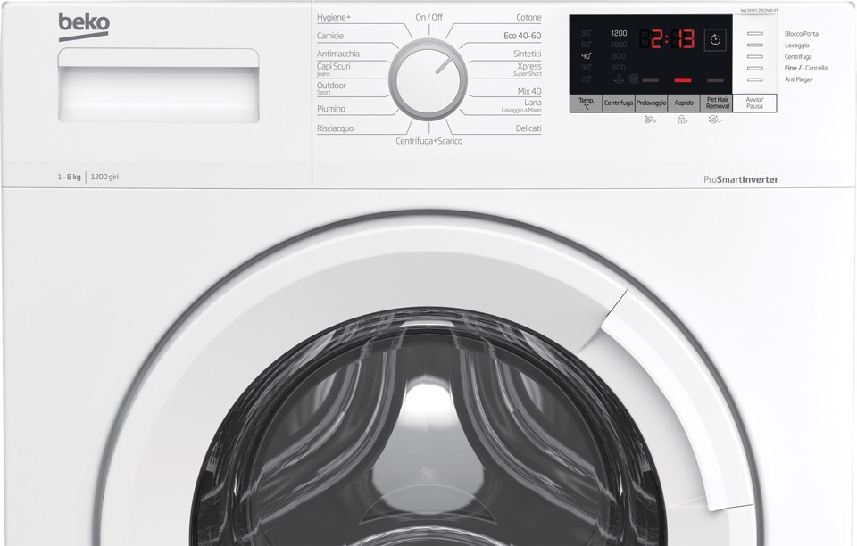 Beko WUX81282WI/IT lavatrice Caricamento frontale 8 kg 1200 Giri/min A Bianco