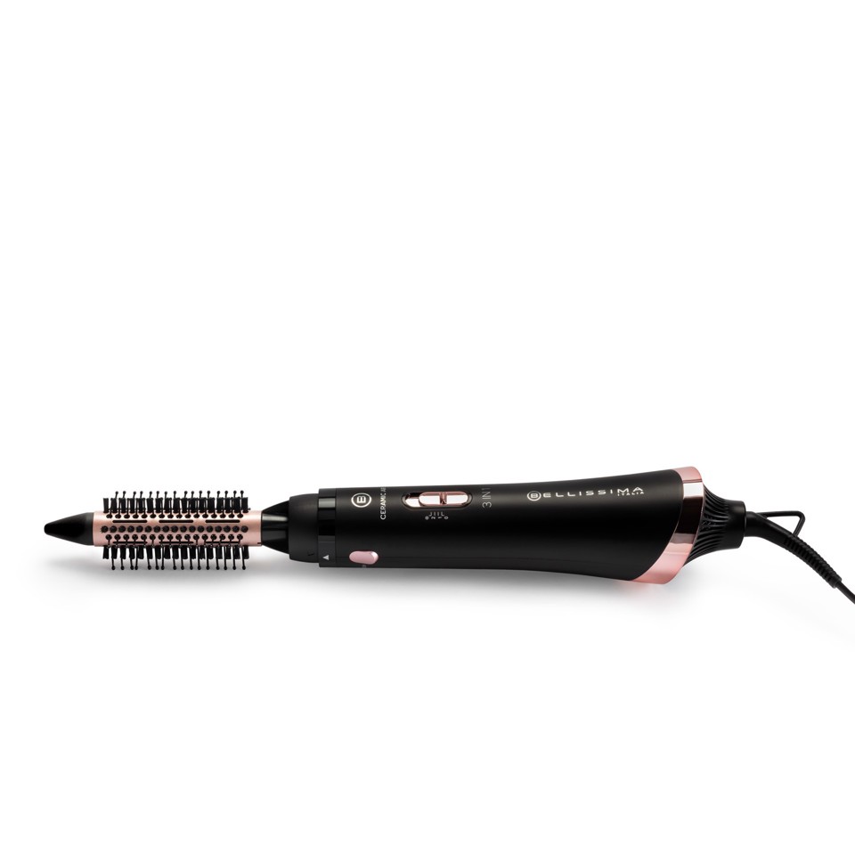 Bellissima 11886 messa in piega Spazzola ad aria calda Caldo Nero, Rosa 800 W 1,8 m