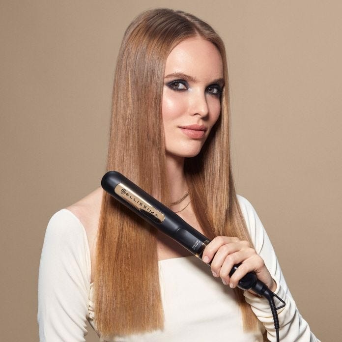 Bellissima 11915 messa in piega Piastra per capelli Vapore Nero 1,8 m