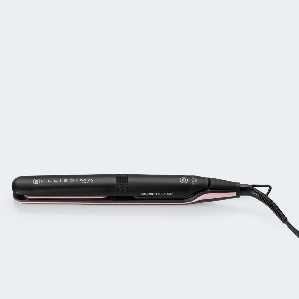 Bellissima Creativity Ion Piastra per capelli Caldo Nero, Rosa 1,8 m
