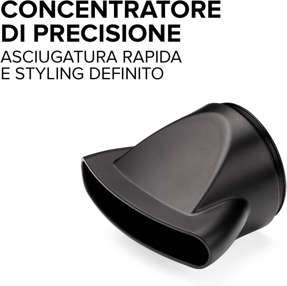 Bellissima Imetec B-Travel Asciugacapelli da viaggio, portatile e compatto, 1400 W, manico pieghevole, doppio voltaggio, concentratore di precisione, 2 combinazioni aria/temperatura, custodia da viaggio, idea regalo