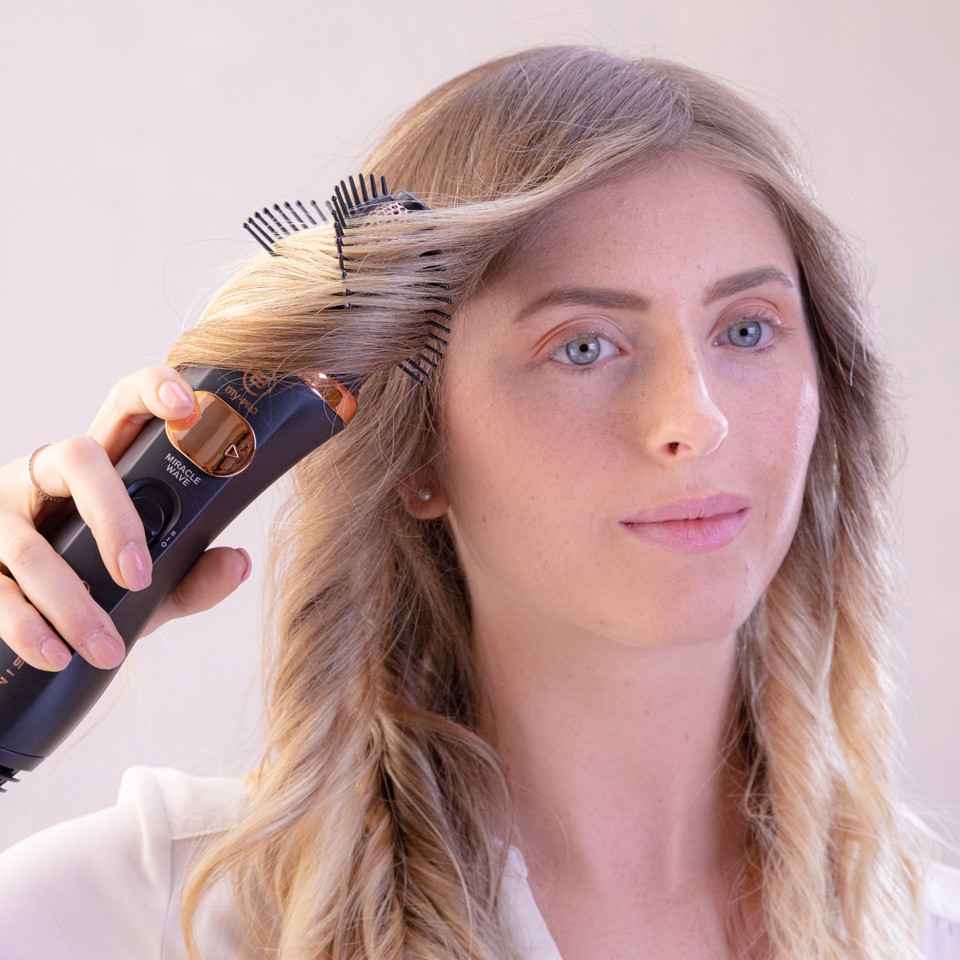 Bellissima My Pro Miracle Wave GH19 1100 Spazzola ad aria calda Caldo Nero, Rosa 1100 W 1,8 m