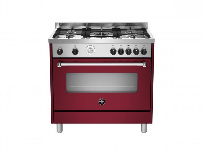 Bertazzoni La Germania Americana AMN965GVIT cucina Elettrico/Gas Gas Rosso