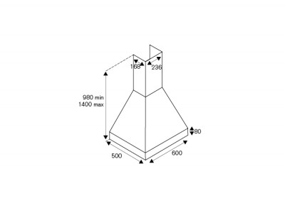 Bertazzoni La Germania K60AMHXA/19 cappa aspirante Cappa aspirante a parete Acciaio inossidabile 800 m³/h A