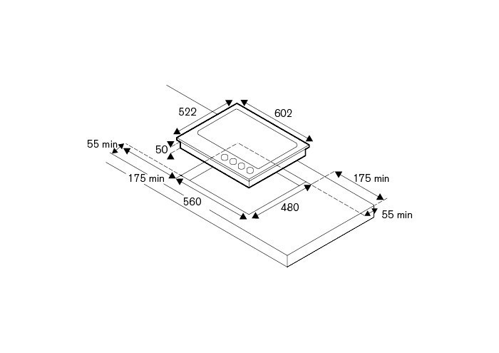 Bertazzoni La Germania P6801D9X/19 piano cottura Acciaio inox Da incasso 60 cm Gas 4 Fornello(i)