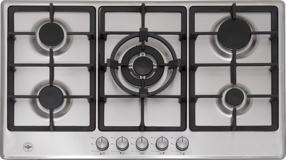 Bertazzoni La Germania P905CLAGXV piano cottura Acciaio inox Da incasso 90 cm Gas 5 Fornello(i)