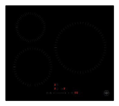 Bertazzoni La Germania PLG63I30NV piano cottura Nero Da incasso 60 cm Piano cottura a induzione 3 Fornello(i)