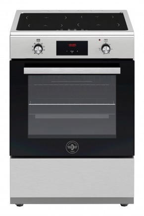 Bertazzoni La Germania SE664IX cucina Elettrico Piano cottura a induzione Nero, Acciaio inox