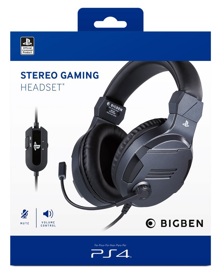 BIG BEN PS4OFHEADSETV3TITAN cuffia e auricolare Cablato A Padiglione Gaming Titanio