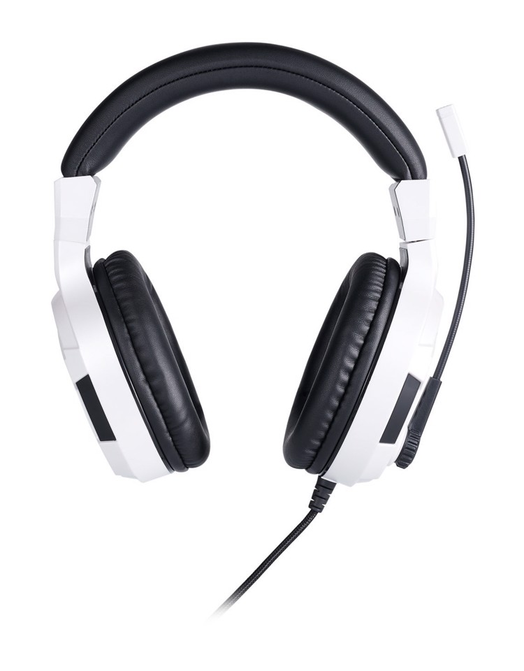 BIG BEN PS4OFHEADSETV3WHITE cuffia e auricolare Cablato A Padiglione Gaming Nero, Bianco