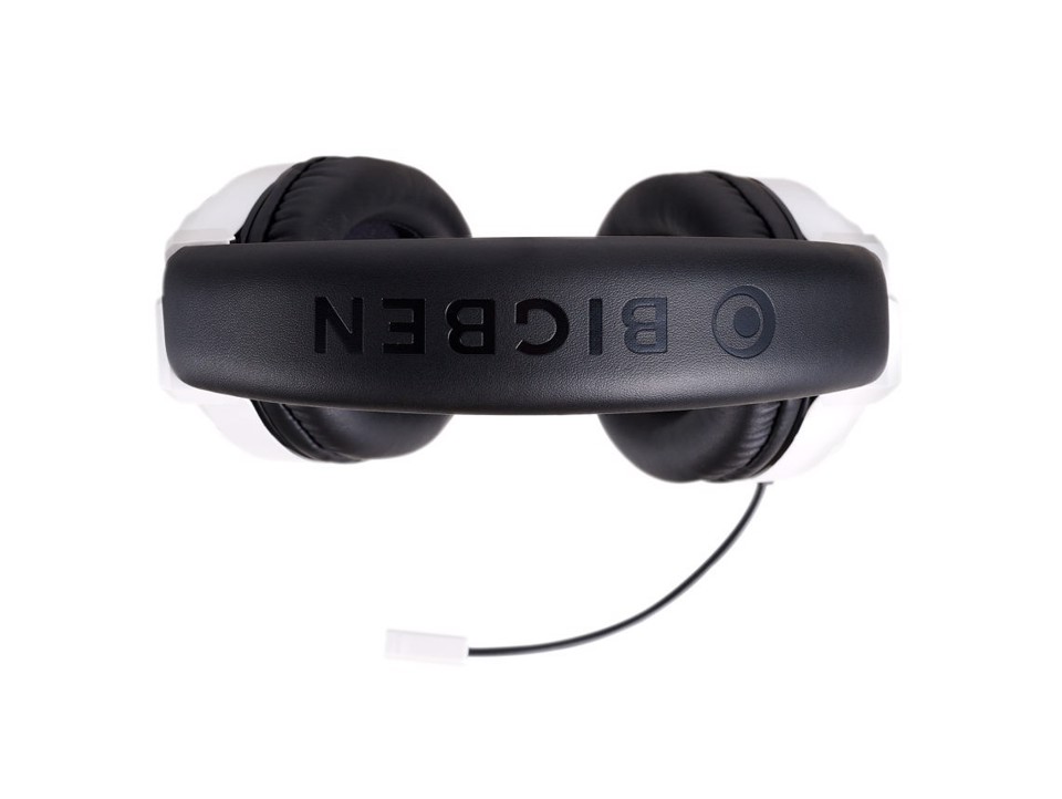 BIG BEN PS4OFHEADSETV3WHITE cuffia e auricolare Cablato A Padiglione Gaming Nero, Bianco