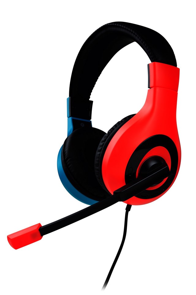 Bigben Connected SWITCHHEADSETV1R+B cuffia e auricolare Cablato A Padiglione Gaming Blu, Rosso
