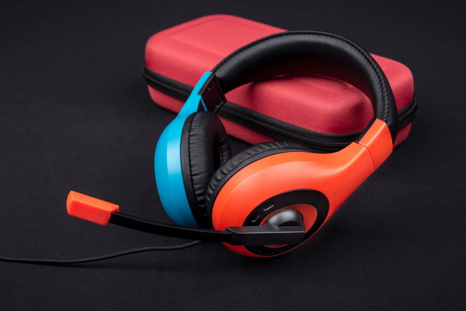Bigben Connected SWITCHHEADSETV1R+B cuffia e auricolare Cablato A Padiglione Gaming Blu, Rosso