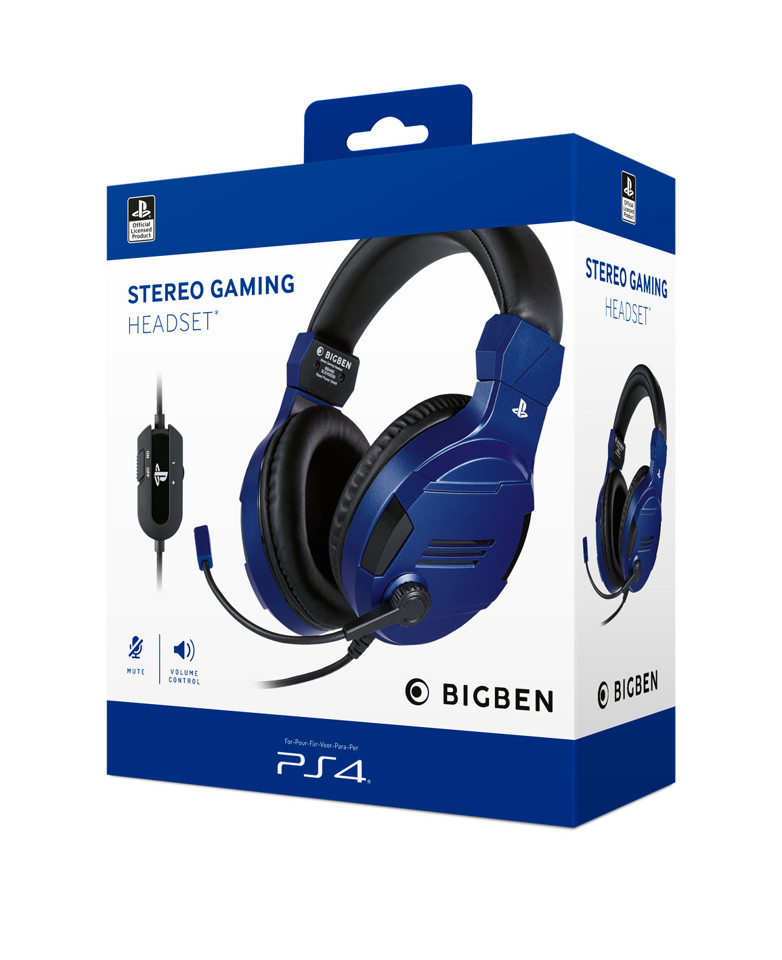 Bigben Interactive PS4OFHEADSETV3G Cuffia Padiglione auricolare Connettore 3.5 mm Blu