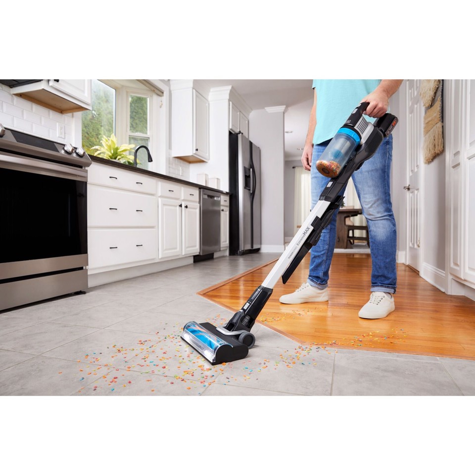 Black & Decker BHFEB520D1 aspirapolvere senza filo Nero, Trasparente, Bianco Senza sacchetto