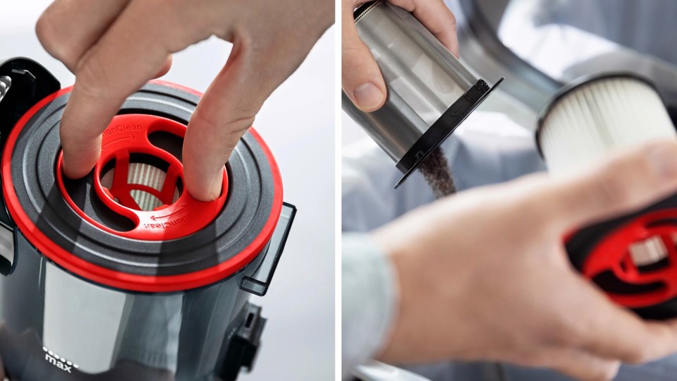 Bosch BCS711PET scopa elettrica Aspirapolvere a bastone Batteria Secco Senza sacchetto 0,3 L Nero, Rosso 3 Ah