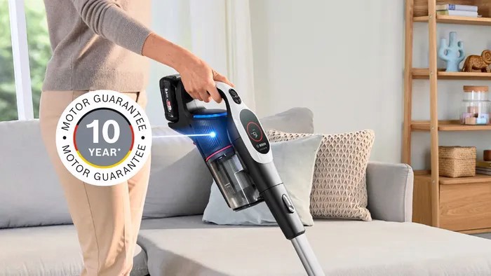 Bosch BCS931WBA Aspirapolvere ricaricabile, Unlimited 9, Bianco