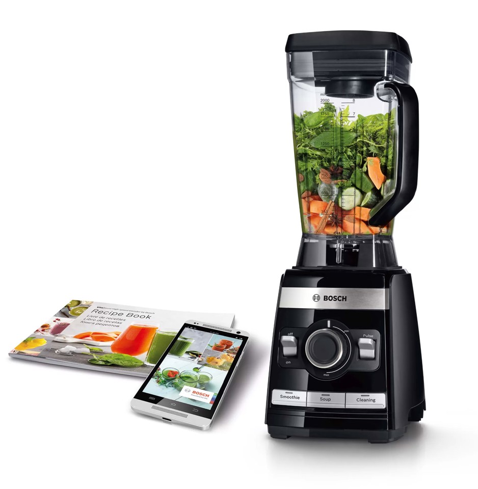 Bosch MMBH4P3B frullatore 2 L Frullatore da tavolo 1600 W Nero, Argento, Trasparente