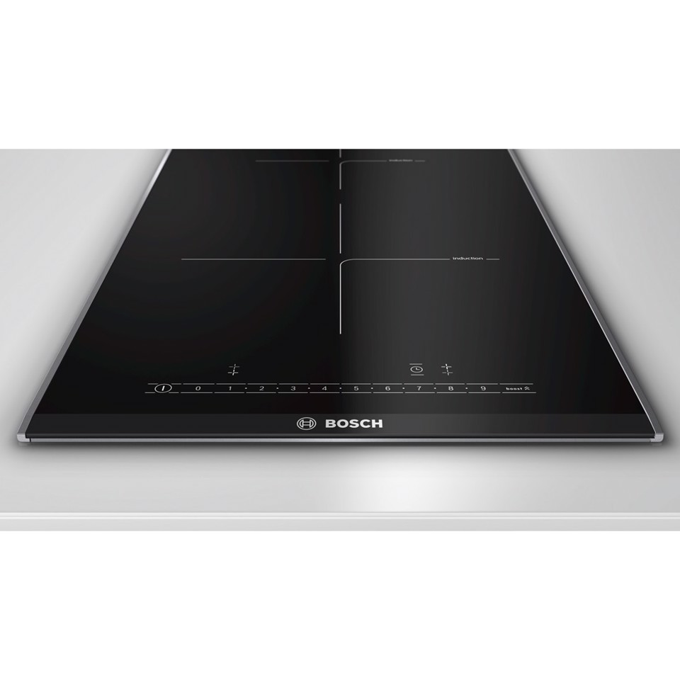 Bosch PIB375FB1E piano cottura Nero, Acciaio inox Da incasso Piano cottura a induzione 2 Fornello(i)