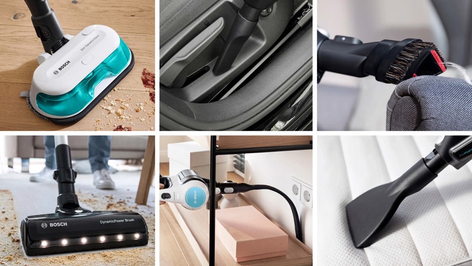 Bosch Scopa elettrica lavapavimenti 2in1 Unlimited 7 ProHygienic Aqua Bianco