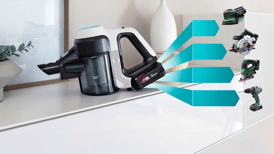 Bosch Scopa elettrica lavapavimenti 2in1 Unlimited 7 ProHygienic Aqua Bianco