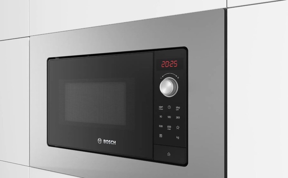 Bosch Serie 2 BEL623MS3 forno a microonde Da incasso Microonde con grill 20 L 800 W Acciaio inossidabile