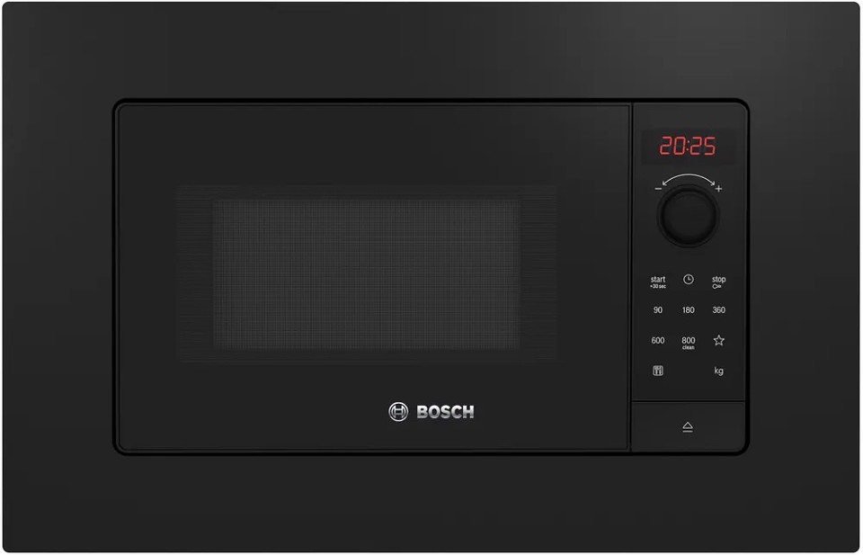 Bosch Serie 2 BFL623MB4 forno a microonde Nero Solo microonde Da incasso 20 L 800 W