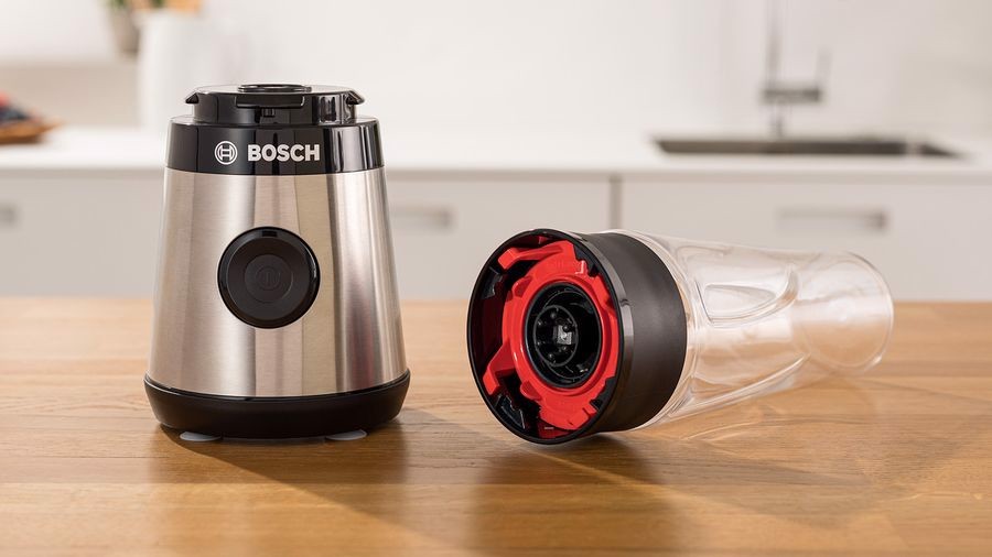 Bosch Serie 2 MMB2111M frullatore 0,6 L Frullatore per sportivi 450 W Nero, Acciaio inossidabile