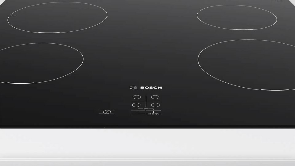 Bosch Serie 2 PUG611AA5E piano cottura Nero Da incasso 60 cm Piano cottura a induzione 4 Fornello(i)