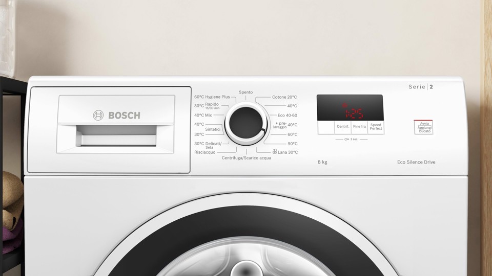 Bosch Serie 2 WGE03200IT Lavatrice a carica frontale 8kg 1200g/min Bianco Classe A