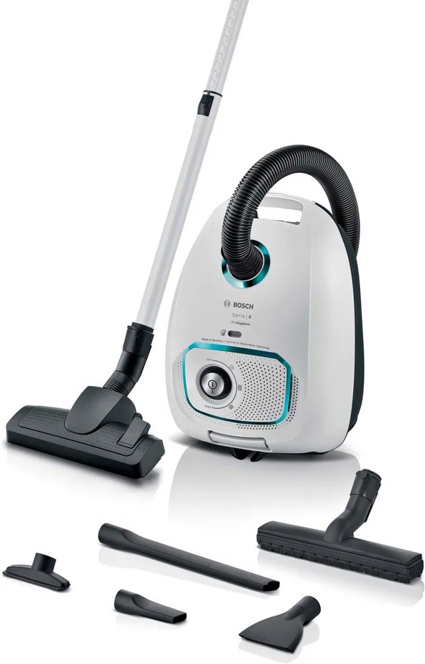 Bosch Serie 4 Aspirapolvere con sacco ProHygienic Bianco BGB41HYG1H