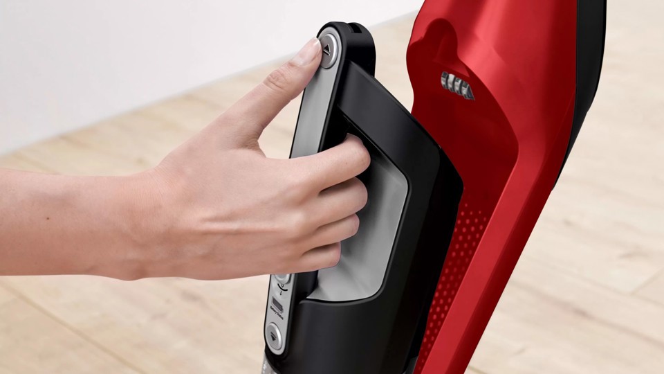 Bosch Serie 4 BBH3ZOO28 scopa elettrica Aspirapolvere a bastone Batteria Secco Senza sacchetto 0,4 L Nero, Rosso 2,15 Ah