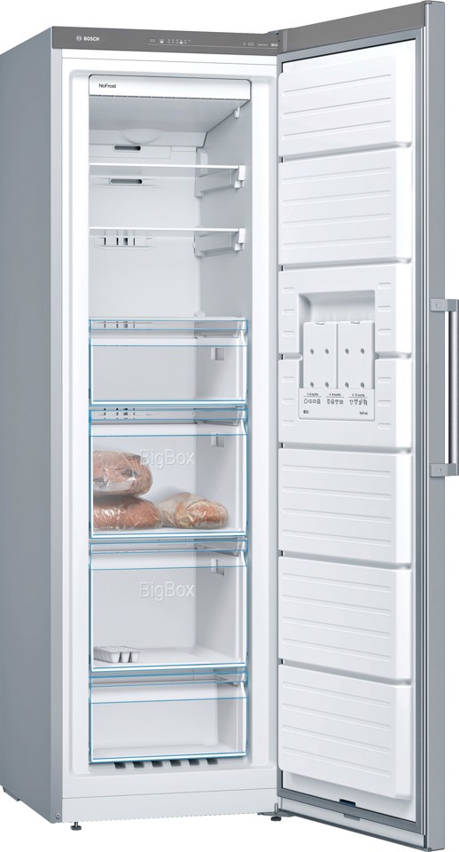 Bosch Serie 4 Congelatore monoporta da libera installazione, 186 x 60 cm, Inox look