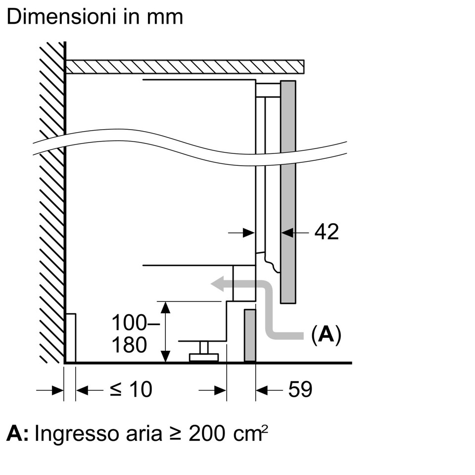 Bosch Serie 4 Frigorifero monoporta sottopiano da incasso con congelatore, 82 x 60 cm