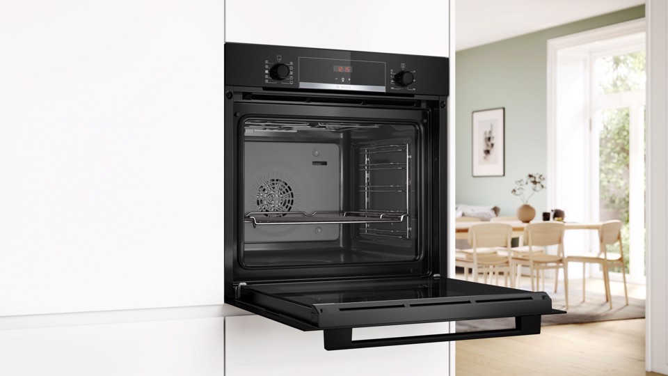 Bosch Serie 4 HQA534BB3 Forno con vapore Nero Classe A+